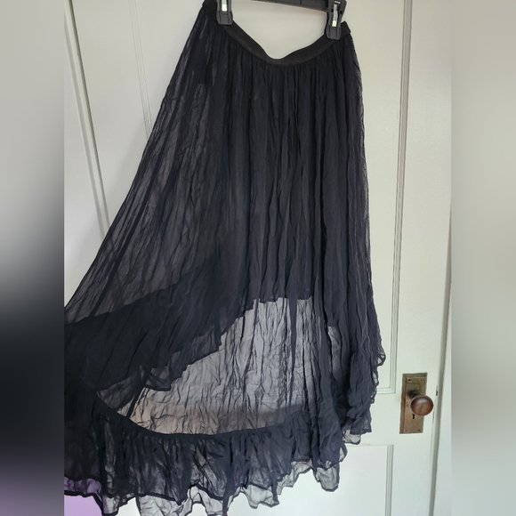 New Anthropologie Ruffled Sheer High-Low Skirt Size Small - Picture 7 of 7